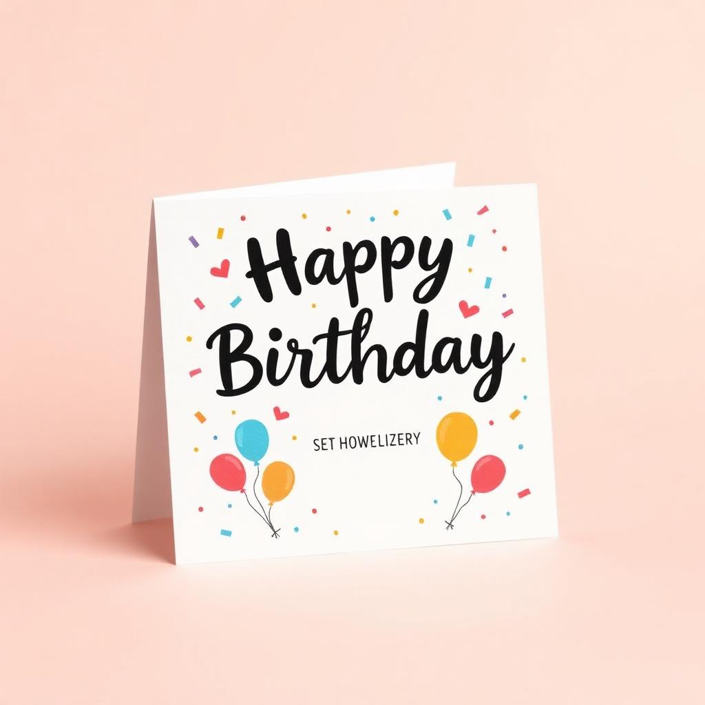 Confetti Happy Birthday Card