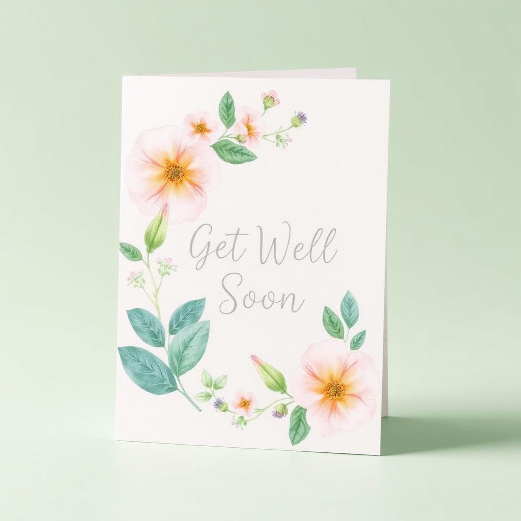 Botanical Get Well Soon Card
