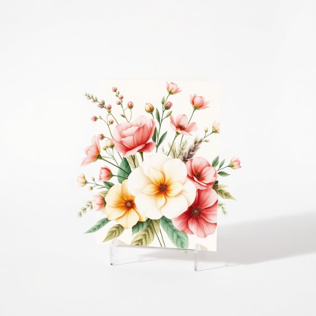 Blooming Bouquet Wedding Card