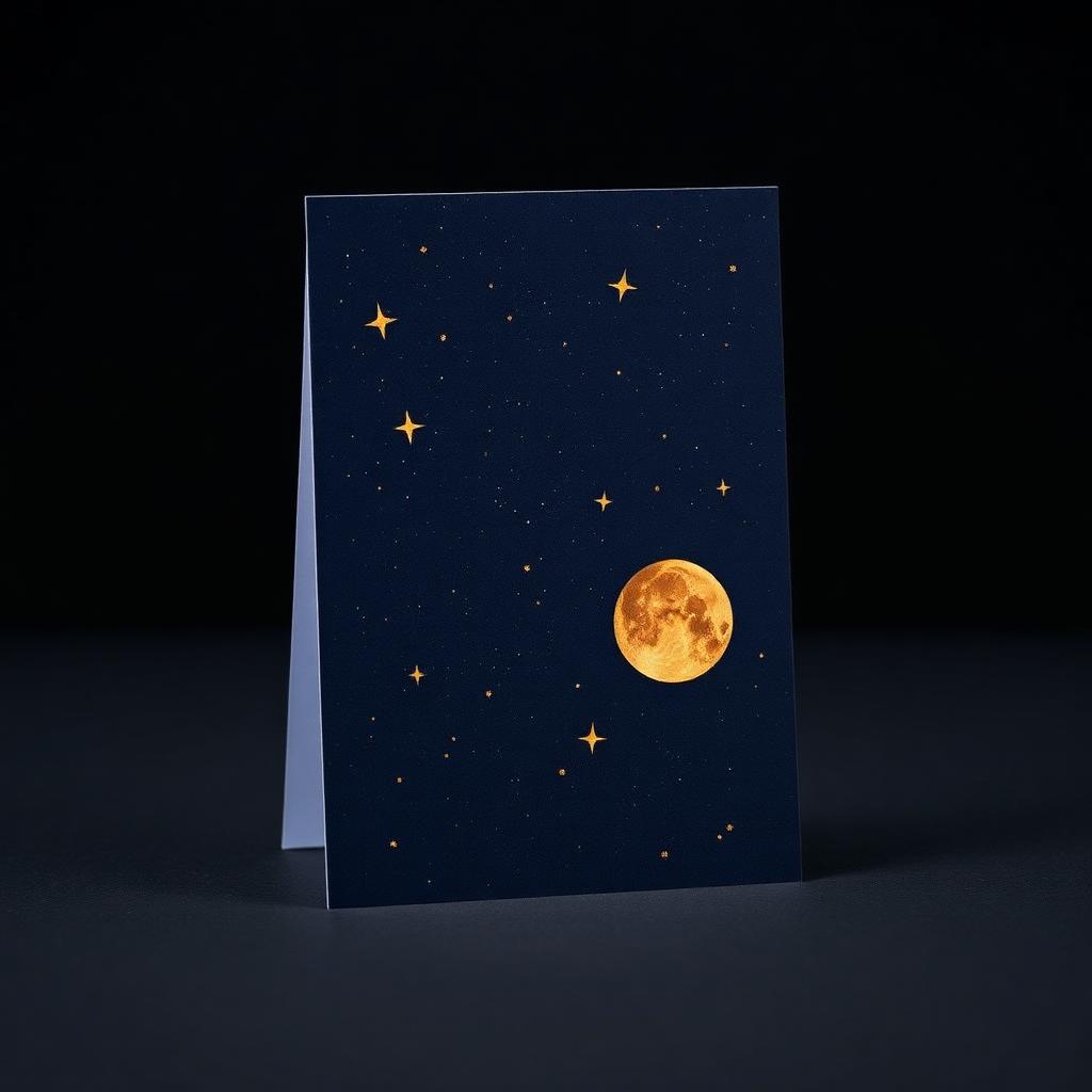 Celestial Moon & Stars Card