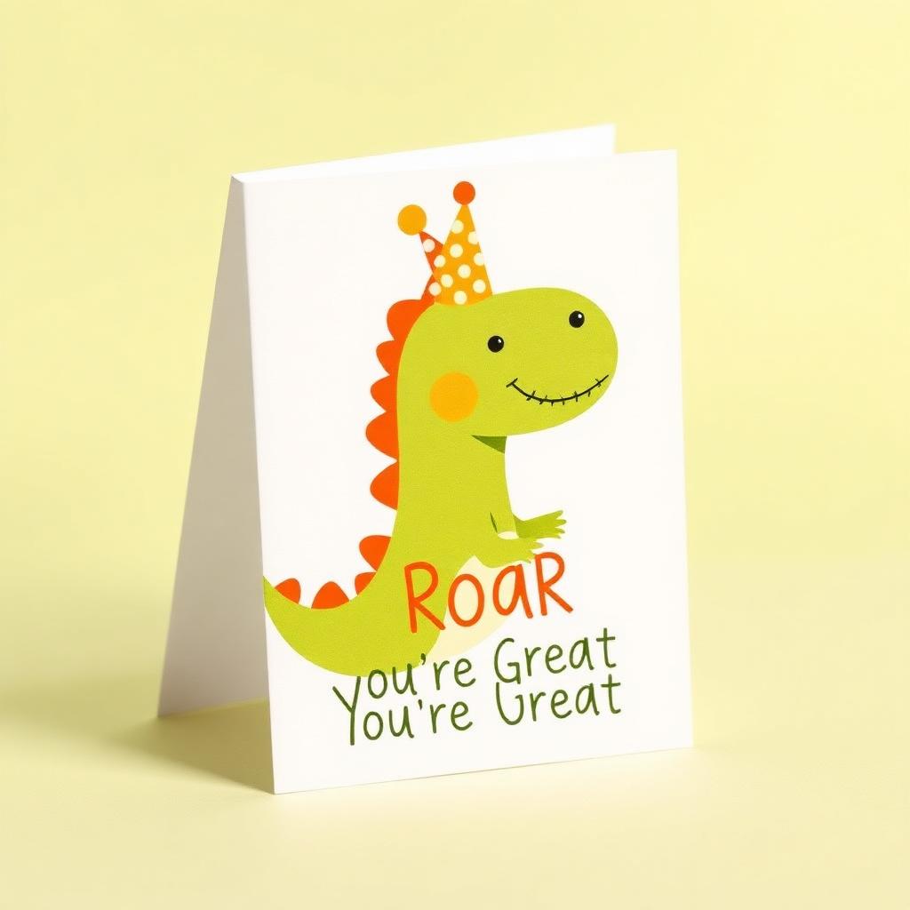 Roar You're Great Dino Card