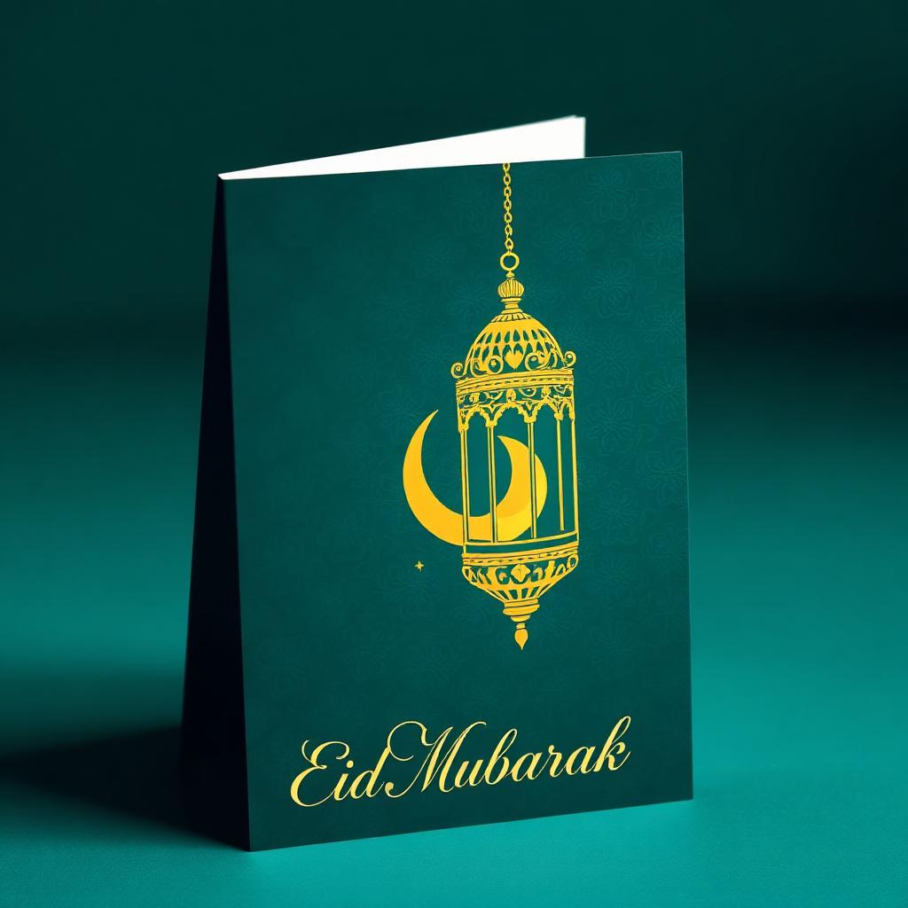 Golden Lantern Eid Card