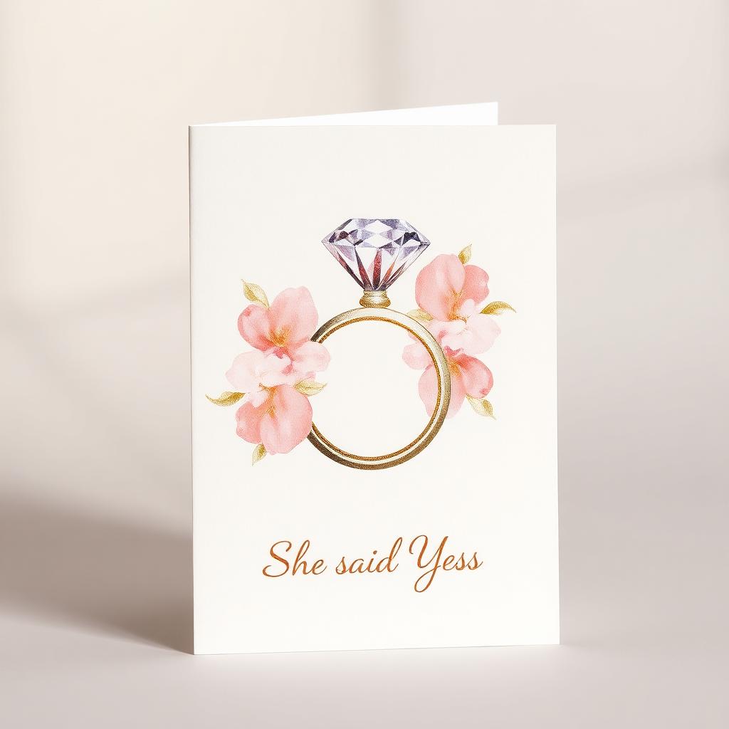 She Said Yes Engagement Card
