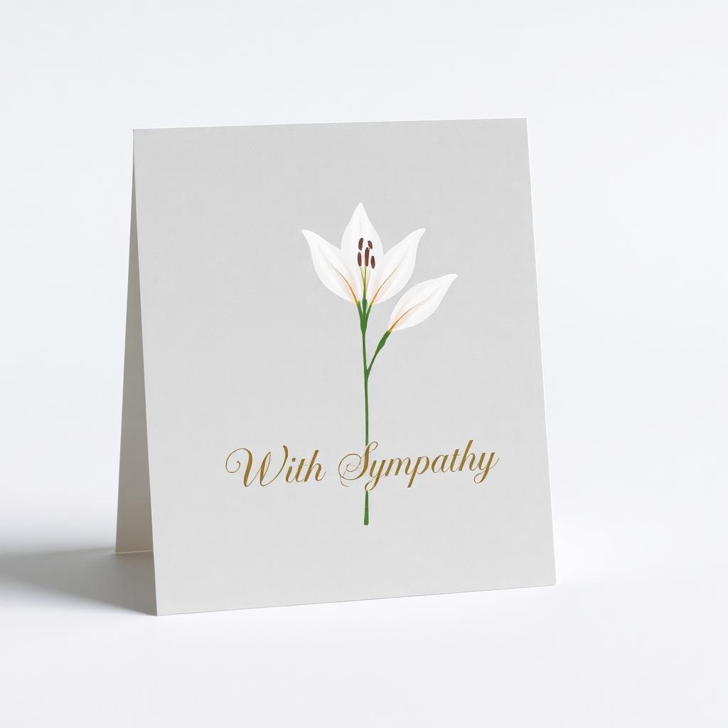 With Sympathy Lily Card